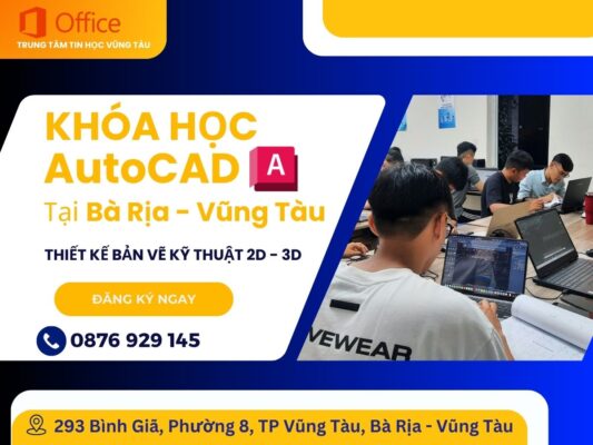 khóa học autocad tại bà rịa vũng tàu